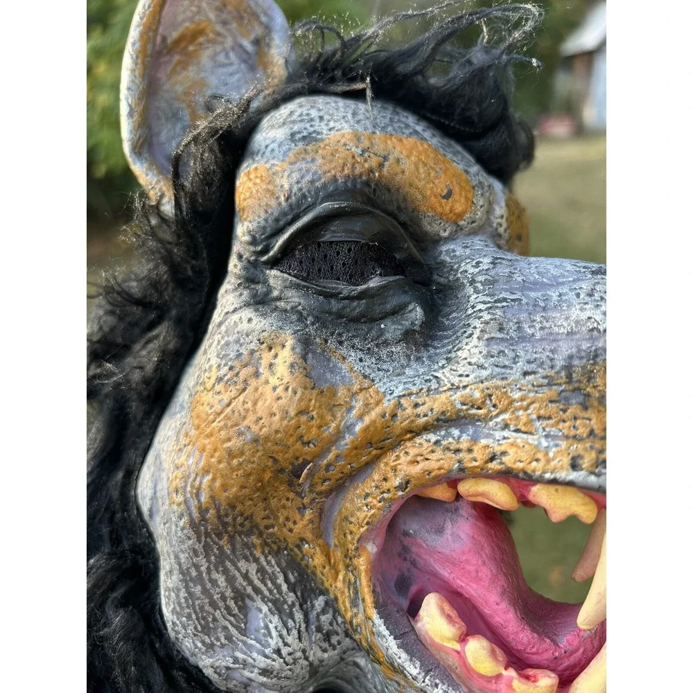Werewolf mask halloween Black werewolf‎ mask adult size